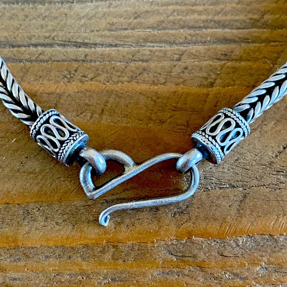 Bali Silver Woven Necklace - Picture 8 of 8